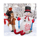 185Cm Christmas Inflatable Illuminated Skiing Snowman For Yard