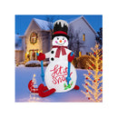 185Cm Christmas Inflatable Illuminated Skiing Snowman For Yard
