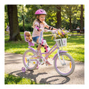 18 Inch Kids Bike For Kids 4 To 8 Years Old Training Bicycle Purple