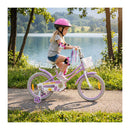 18 Inch Kids Bike For Kids 4 To 8 Years Old Training Bicycle Purple