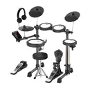 18S Electronic Drum Kit Quiet Mesh Pads 8 Dual Trigger Snare Bluetooth