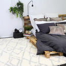 Moonlit Field Cream Silver Moroccan Rug