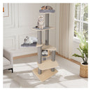 197 Cm Tall Cat Tree Multi Level Cat Tower With Top Perch Grey