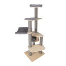 197 Cm Tall Cat Tree Multi Level Cat Tower With Top Perch Grey