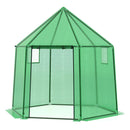 198 X 172 X 190Cm Walk In Greenhouse With Pe Cover For Winter Green