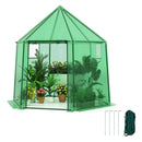 198 X 172 X 190Cm Walk In Greenhouse With Pe Cover For Winter Green