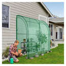 199 X 98 X 215Cm Mini Lean To Walk In Greenhouse With Flower Rack