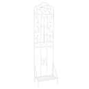 1 Pc 190 Cm Freestanding Rose Metal Trellis With Foldable Shelf White