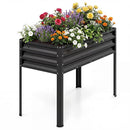 1 Piece Electro Coating Metal Large Raised Garden Bed Black