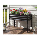 1 Piece Electro Coating Metal Large Raised Garden Bed Black