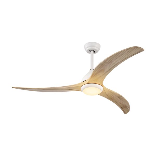 Ceiling Fan Wooden Blades Light Led Remote Control Timer