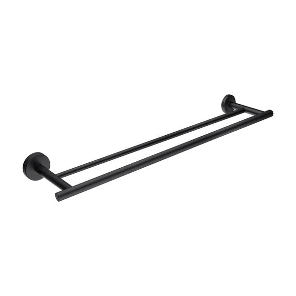 Wall Mounted Double Round Towel Rail Rack Holder Stainless Steel