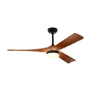 Modern Ceiling Fan Light Reversible Aluminium Wood Blade