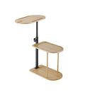 Bamboo Side Table Bath Tub Tray Shower Caddy Phone Wineglass Holder
