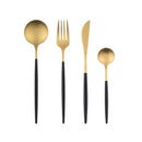 24Pcs Stainless Steel Cutlery Set Dining Tableware Knife Fork Spoon