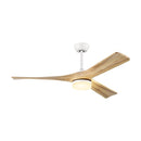 Modern Ceiling Fan Light Reversible Aluminium Wood Blade