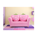 2 Seat Kids Sofa Children Lounge Bed with 2 Cute Strawberry Pillows