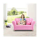2 Seat Kids Sofa Children Lounge Bed with 2 Cute Strawberry Pillows