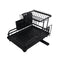 2 Tiers Foldable Kitchen Dish Rack Drain Rack Cup Bowl Plates