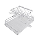 2 Tiers Foldable Kitchen Dish Rack Drain Rack Cup Bowl Plates
