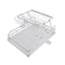 2 Tiers Foldable Kitchen Dish Rack Drain Rack Cup Bowl Plates