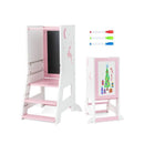 2 In 1 Baby Standing Tower With 3 Water Based Pens And Footstep