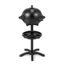 2000W Electric Bbq Grill With 2 Zone Non Stick Grilling Plate Black