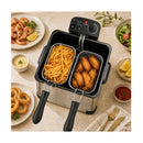 2000W Stainless Steel Electric Deep Fryer 5L With Triple Baskets