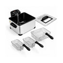 2000W Stainless Steel Electric Deep Fryer 5L With Triple Baskets