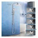 200Mm Bathroom Shower Head Round  5 Modes Handheld Heads Set