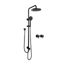Gooseneck Shower Set 200Mm Head 5 Mode Handheld Head With Wall Taps
