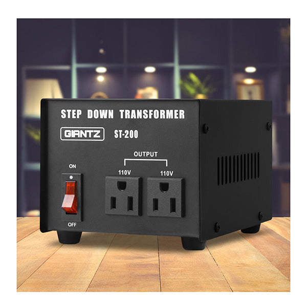 200 Watt Step Down Transformer Black