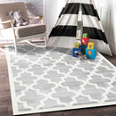 Rosewood Glen Grey White Lattice Kids Rug