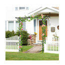 207 Cm Flat Top Garden Arch With Trellises For Climbing Plants