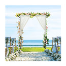 207 Cm Flat Top Garden Arch With Trellises For Climbing Plants