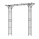 207 Cm Flat Top Garden Arch With Trellises For Climbing Plants