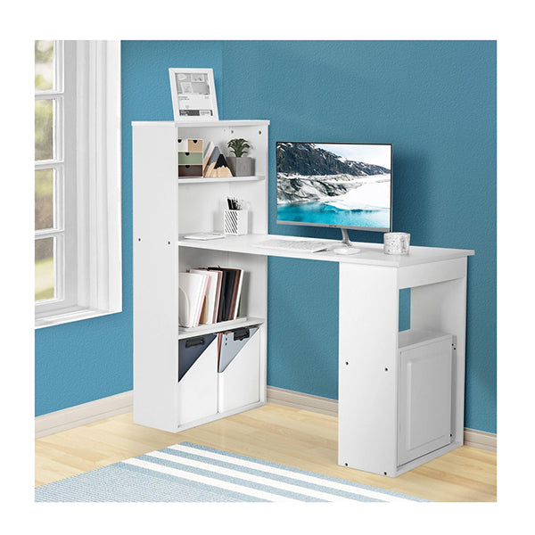 120Cm Computer Desk With Bookcase Home Office Workstation