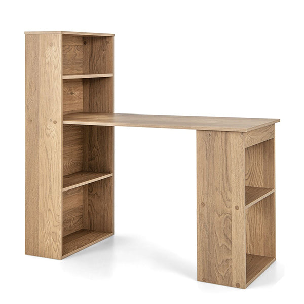 120Cm Computer Desk With Bookcase Home Office Workstation