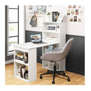 120Cm Computer Desk With Bookcase Home Office Workstation