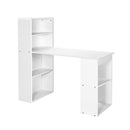 120Cm Computer Desk With Bookcase Home Office Workstation