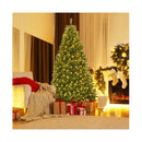 210Cm Pre Lit Artificial Christmas Tree With Multicolored Led Lights