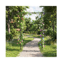 213 Cm Garden Arch Feeding Station Heavy Duty Arch Trellis Black