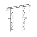 213 Cm Garden Arch Feeding Station Heavy Duty Arch Trellis Black
