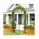 214 Cm Tall Garden Arch With Gate Climbing Trellises