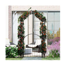 214 Cm Tall Garden Arch With Gate Climbing Trellises