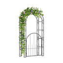 214 Cm Tall Garden Arch With Gate Climbing Trellises