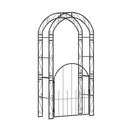 214 Cm Tall Garden Arch With Gate Climbing Trellises