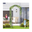 214 Cm Tall Garden Arch With Gate Climbing Trellises