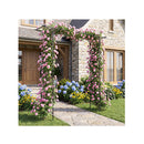 215Cm Arch Trellis Garden Arbor With Extended Roof For Climbing Plants
