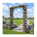 215Cm Arch Trellis Garden Arbor With Extended Roof For Climbing Plants